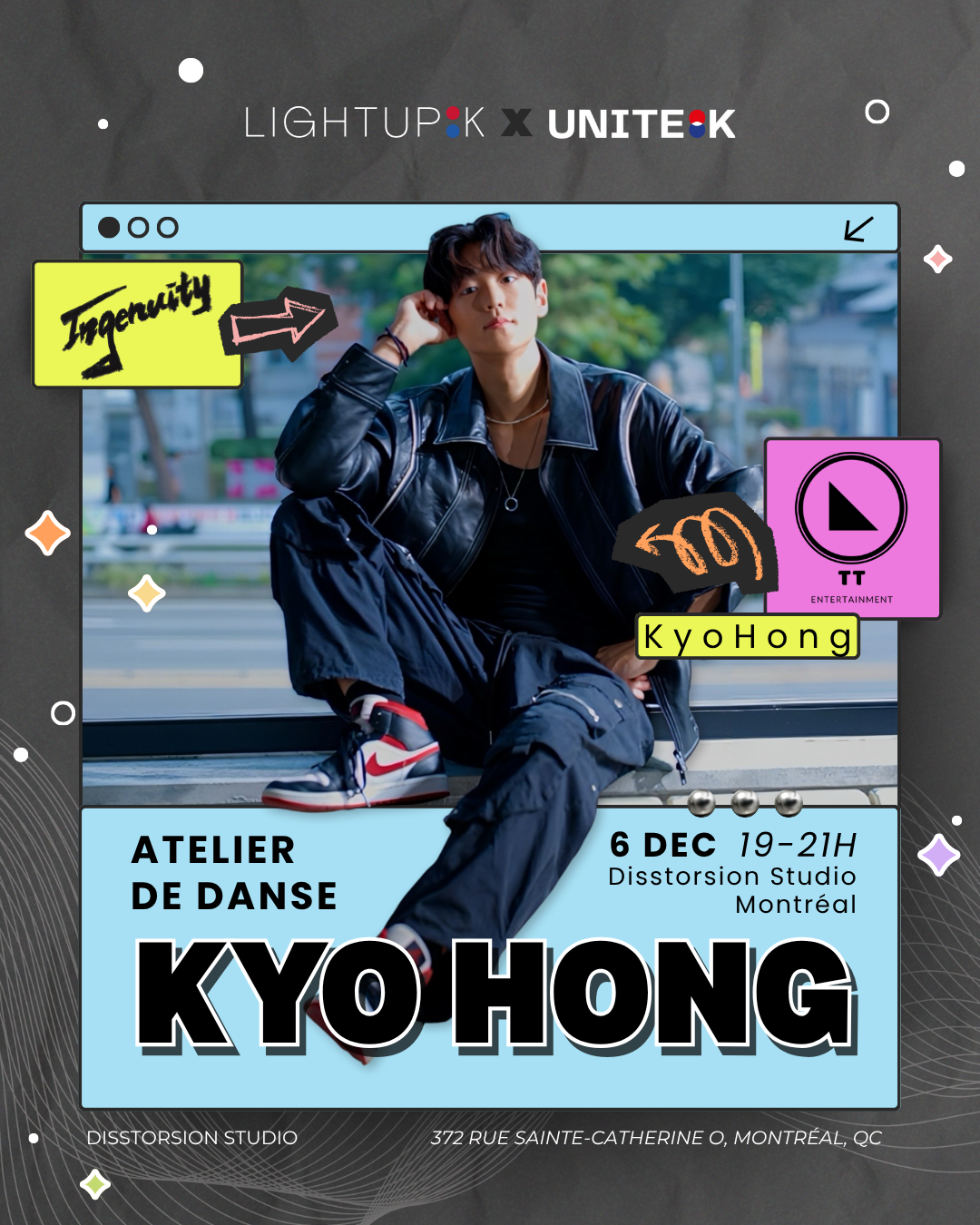 SPECIAL GUEST DANCE WORKSHOP MONTREAL - TAUGHT BY KYO HONG