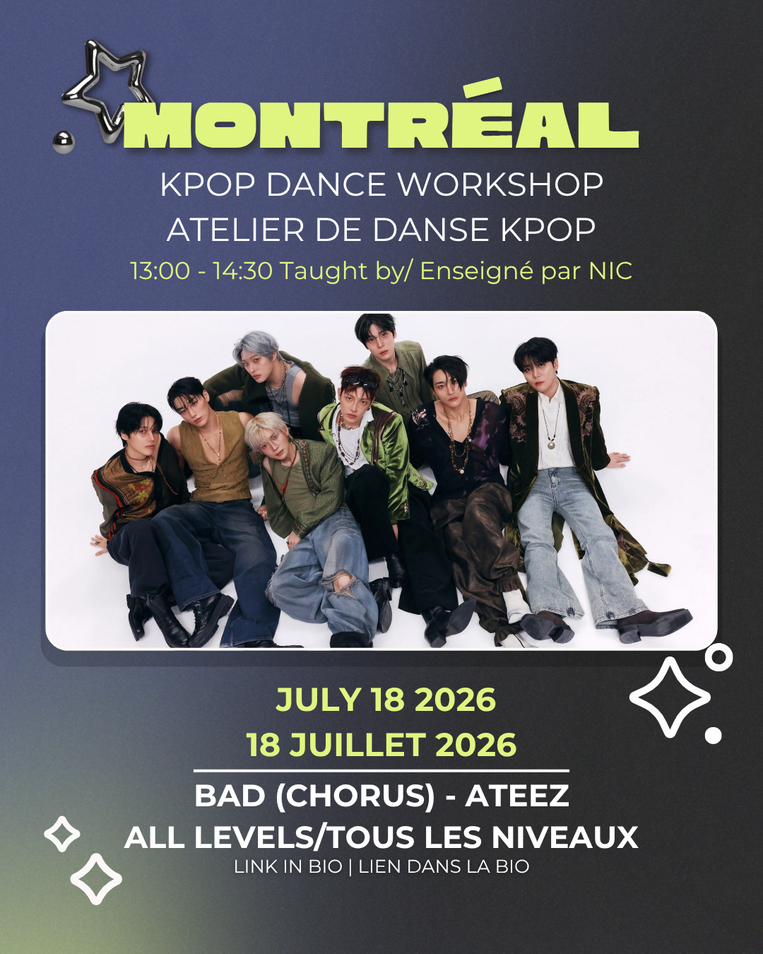 [MTL SAT/SAM CLASS] DANCE WORKSHOP MONTREAL - TAUGHT BY NIC